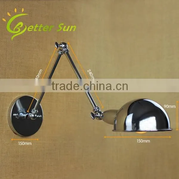 Adjustable Machine Arm Chrome Finished Corridor Wall light for Home