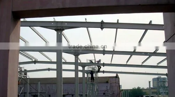 steel framed structure ceiling used in the factory