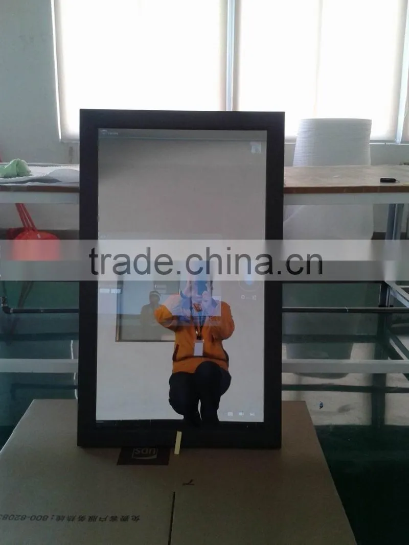 touch magic advertising mirror with wifi android/pc lcd advertising system
