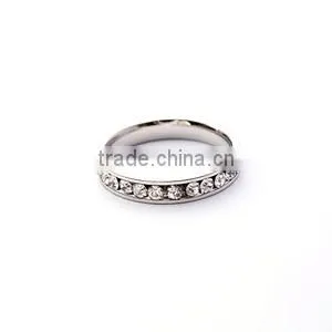 Best selling valentine gifts beautiful silver pave diamond thin rings