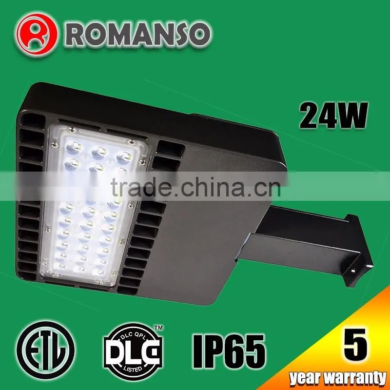Factory high power 24w led parking lot light with DLC ETL listed