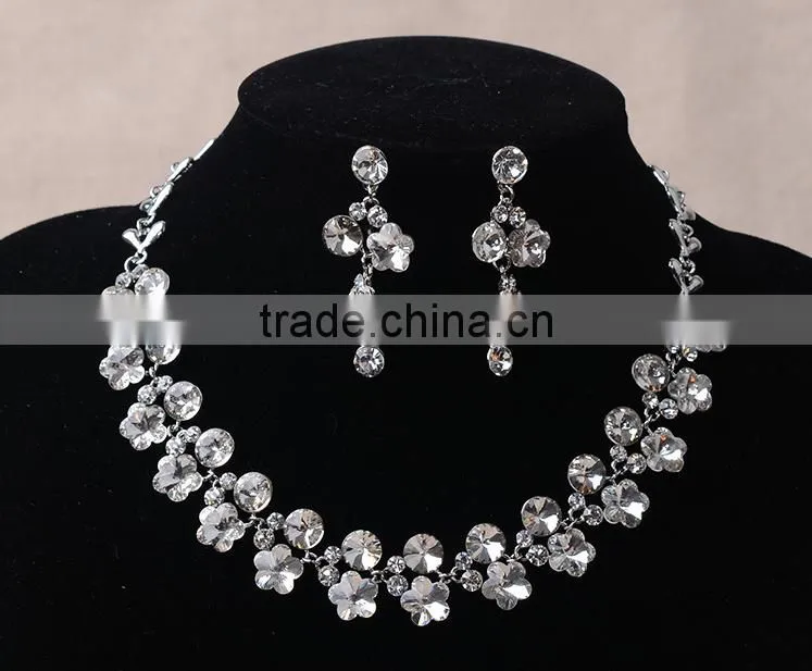 Fashion jewelry wholesale Korean style Elegant Flower Necklace Set