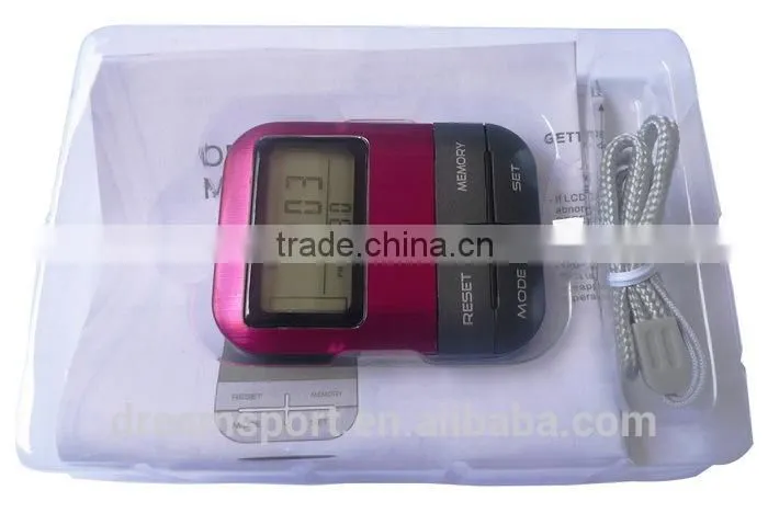 Professional 3D Touch Buttonless Pedometer USB Step Counter