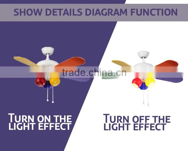 Home Decorative Classical Design Ceiling Light Fan with Pulling Switch