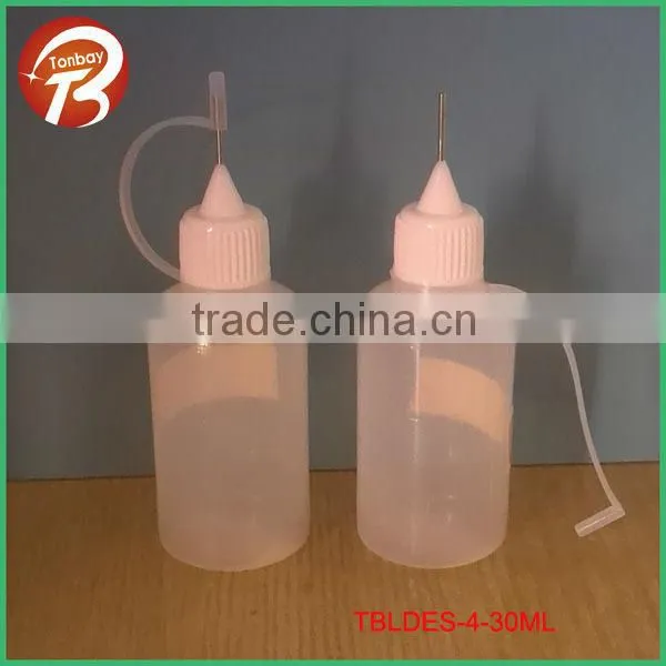 15ML LDPE E-liquid semi transparent dropper bottle with needle cap&silicone cover TBLDES-4-15ML