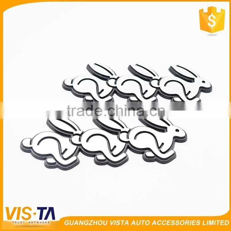 Fashion various color multifunctional three rabbit badges car decoration safety waning car sign