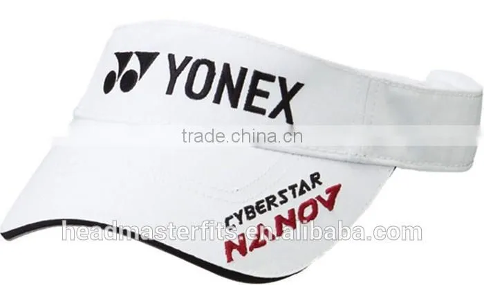 Custom caps 100 % cotton embroidery sun caps sun visor