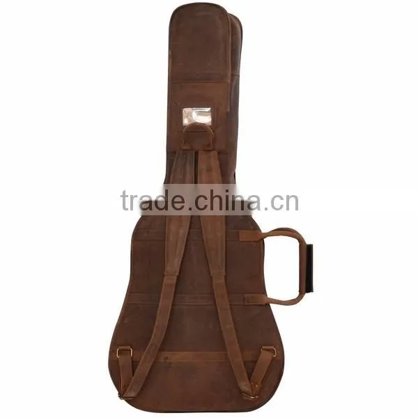 China factory custom made 100% real leather guitar case holder 41 inch