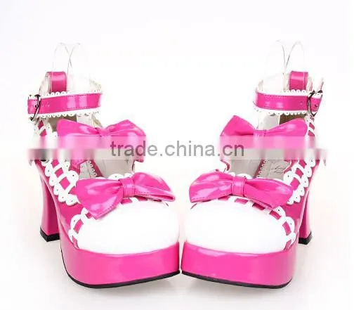 camping woman shoe 2016 costume jewelry bow lady shoes