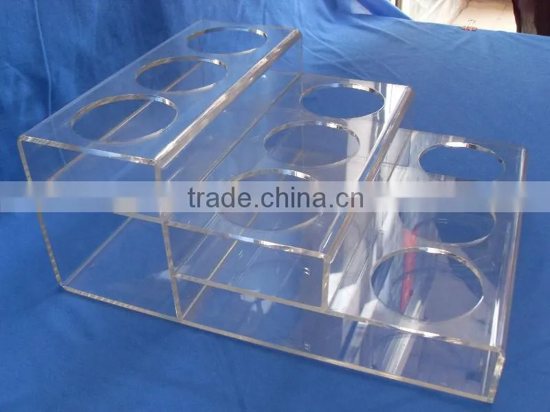 Transparent Acrylic wine display rack,Acrylic display