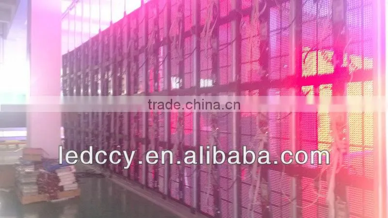 Shenzhen factory popular gridding led display/mesh led screen/indoor full color curtain led screen/outdoor RGB led screen