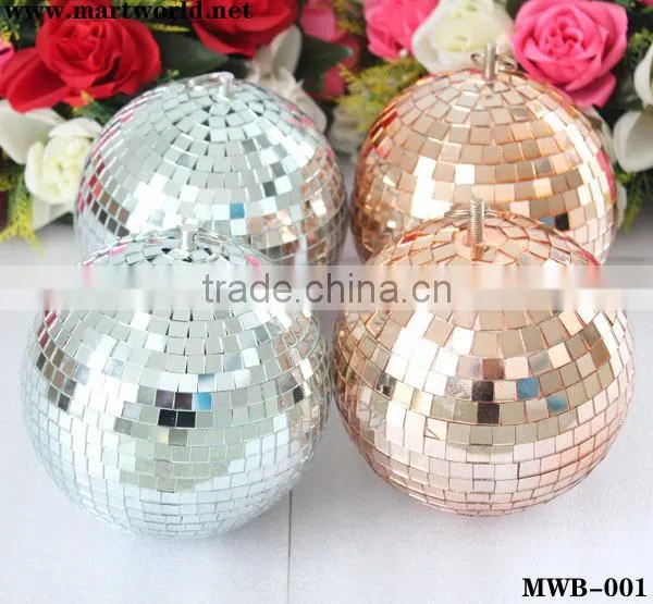 Fashion hanging disco balls with mirror surface for wedding events&party;silver hanging disco ball wedding decoration(MWB-001)