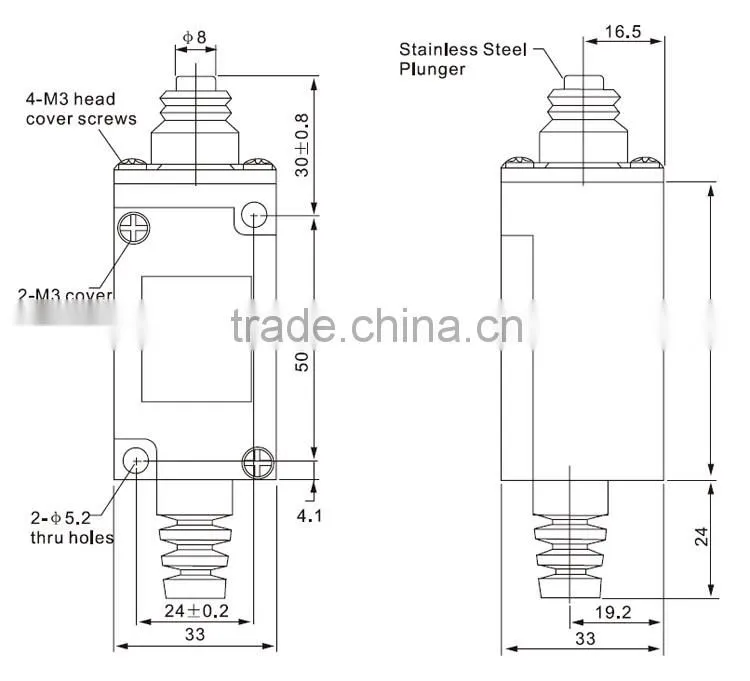 CNTD IP65 Rated Waterproof Magnetic Limit Switch for Gate Opener (CHL-5100)