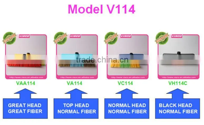 plastic broom with pvc coated wooden broom handle,VA114