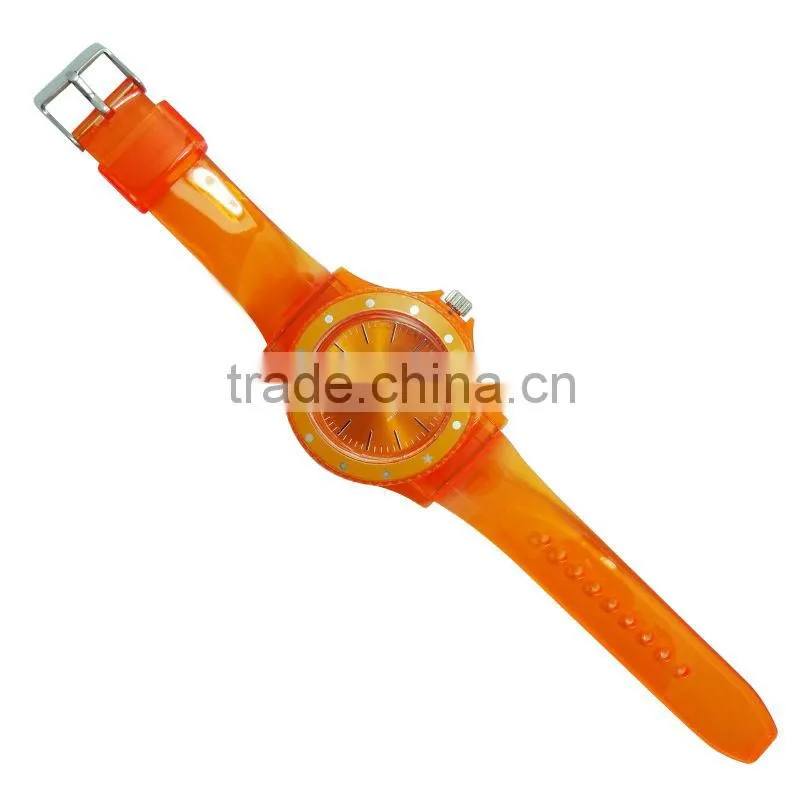 2013 new transparent analog band watch