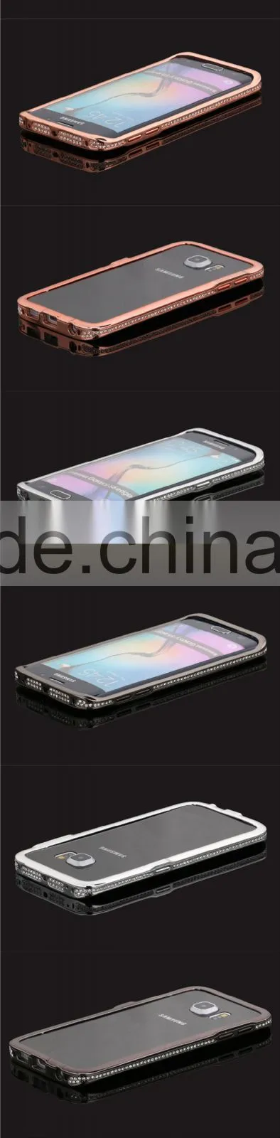 Whosesale Diamond Metal Bumper Case for Samsung Galaxy S6 Edge