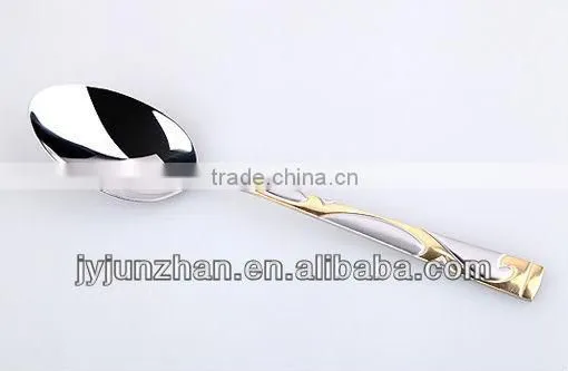 Gold spoon with hand polishing and nice design-- 14different handles for choosing
