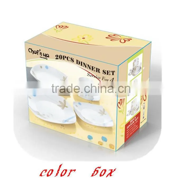 ceramic super white embossed tableware set