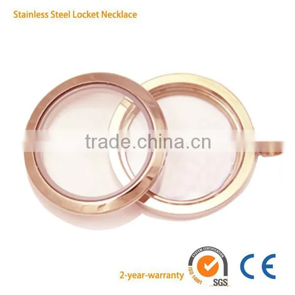 Stainless steel fashion magnetic locket coin necklace