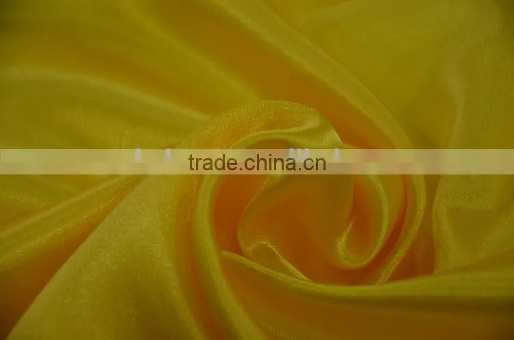 Various color plain polyester cheap satin fabric