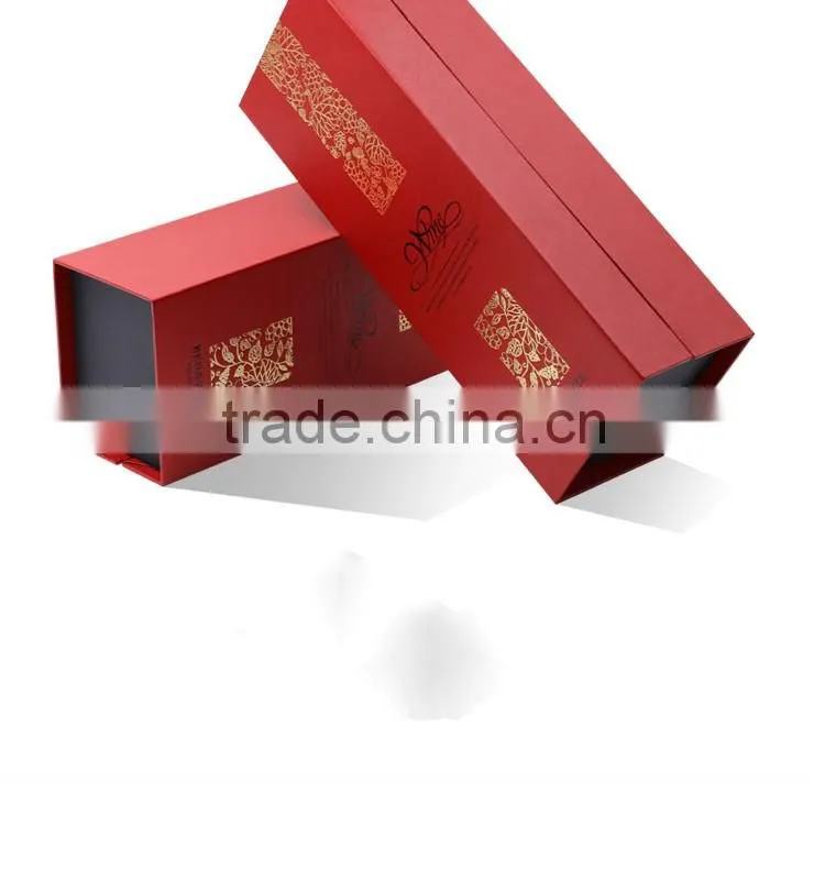 recycled decorate branded design cardboard paper wine boxes wholesale