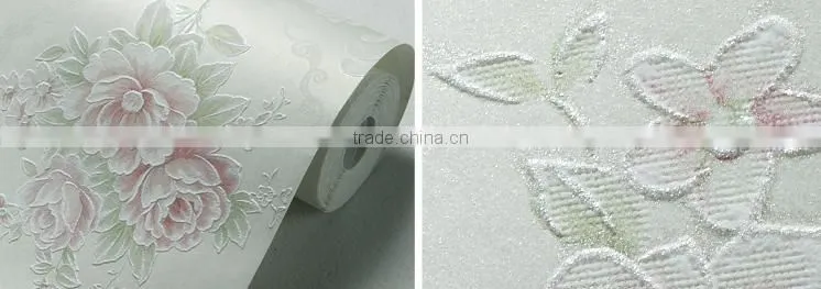 Home design rural glitter flower beautiful wallpaper for home