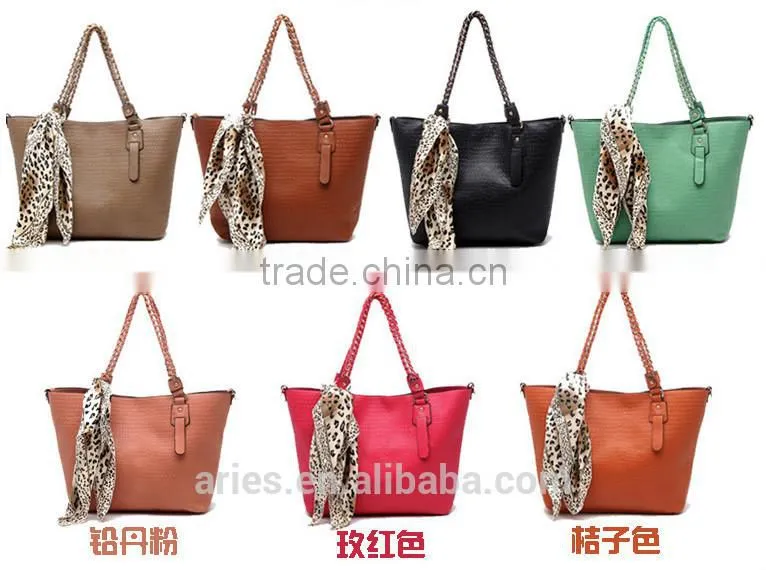 Women's handbag 2015 female shoulder bag messenger bag handbag silk scarf decoration fashion vintage bag