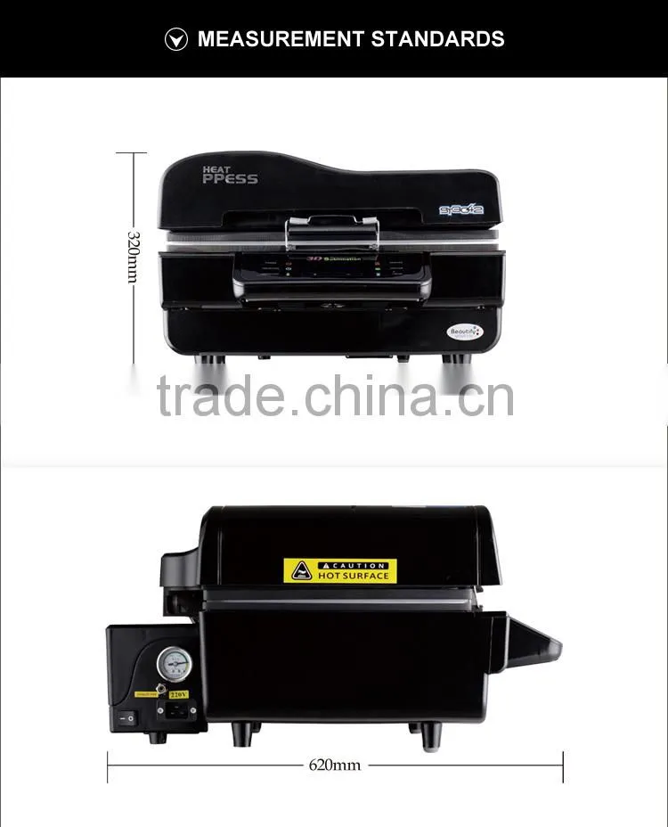 3d sublimation vacuum Plate printing machine ST-3042