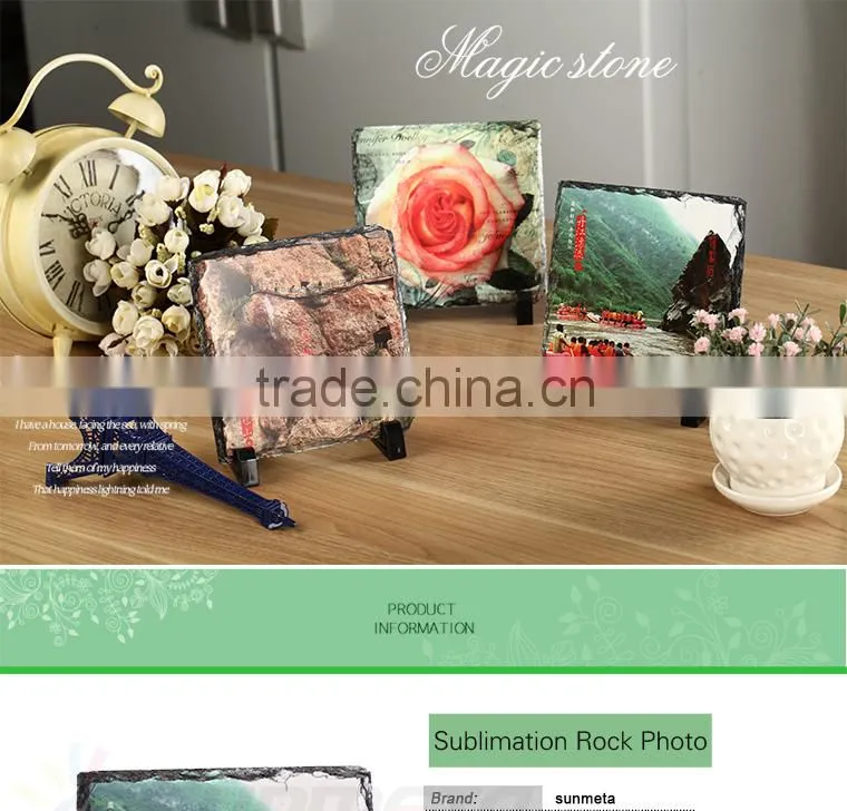 Sunmeta factory directly 3D sublimation blank rock photo SH19 15*15CM