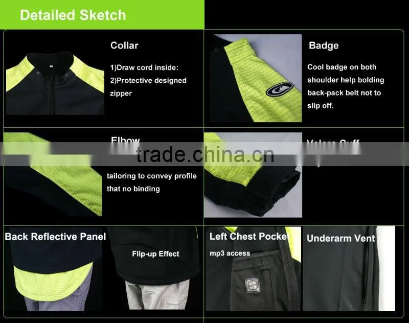 men's reflective jacket sportswear HI-VI clothing