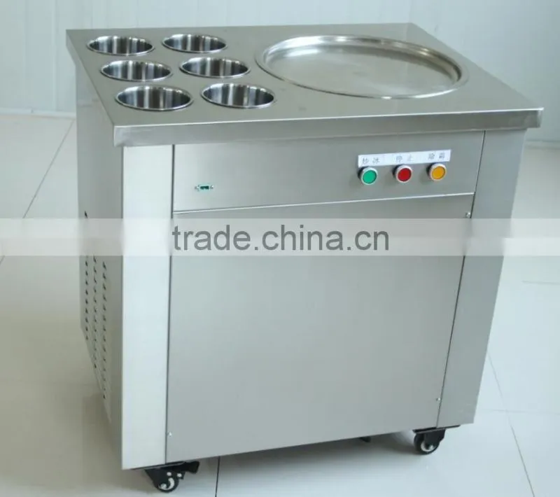 Durable instant fry pan ice cream machine