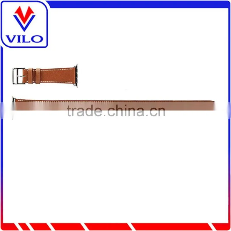 Luxury Genuine Leather Strap Bracelet Replacement Wrist Band With Adapter Clasp for Apple Watch