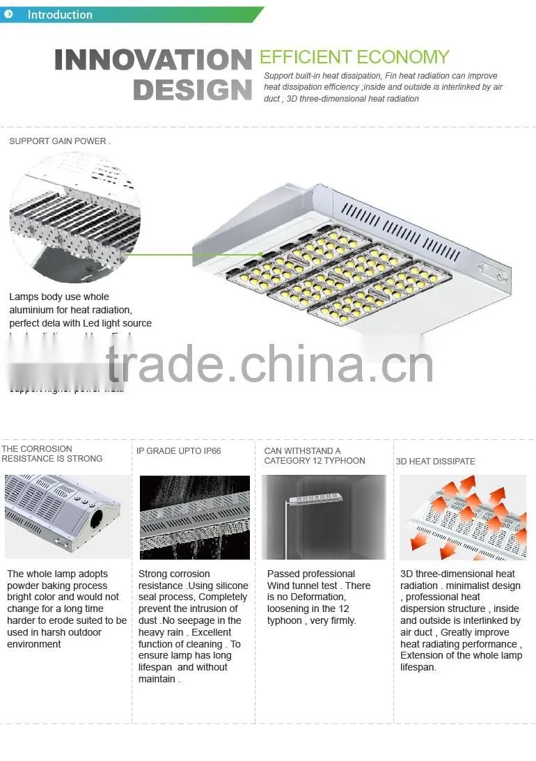 Factory supplier aluminum outdoor quality price osram led street light ip66
