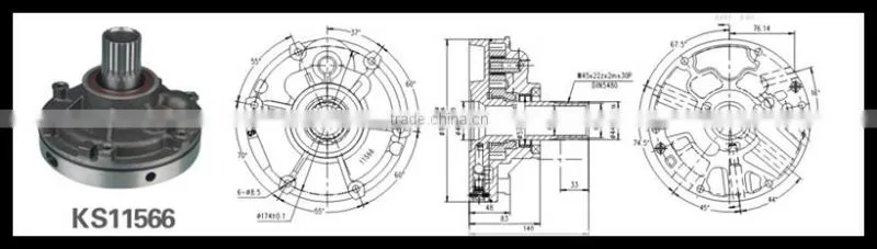 KS11566 oil gear charge pump for backhoe transmission pump