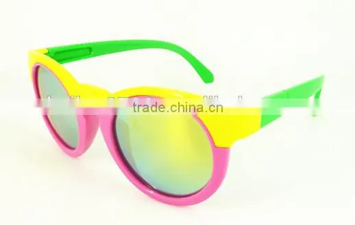 2015 Hot Selling Plastic Custom Mirror Lens Children Sunglasses