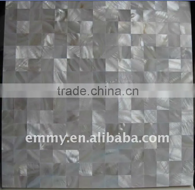 White freshwater mother of pearl mosaic tiles for interior wall