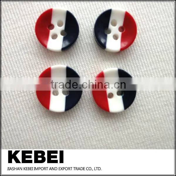 Free sample supply four hole three color assorted button for shirt