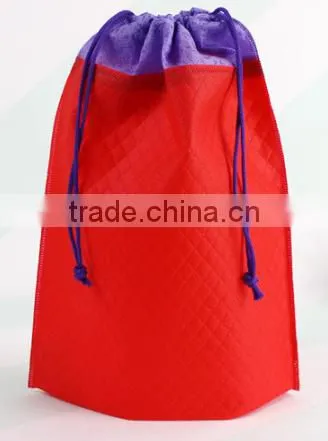 Promotion non woven fabric drawstring bag with high quality