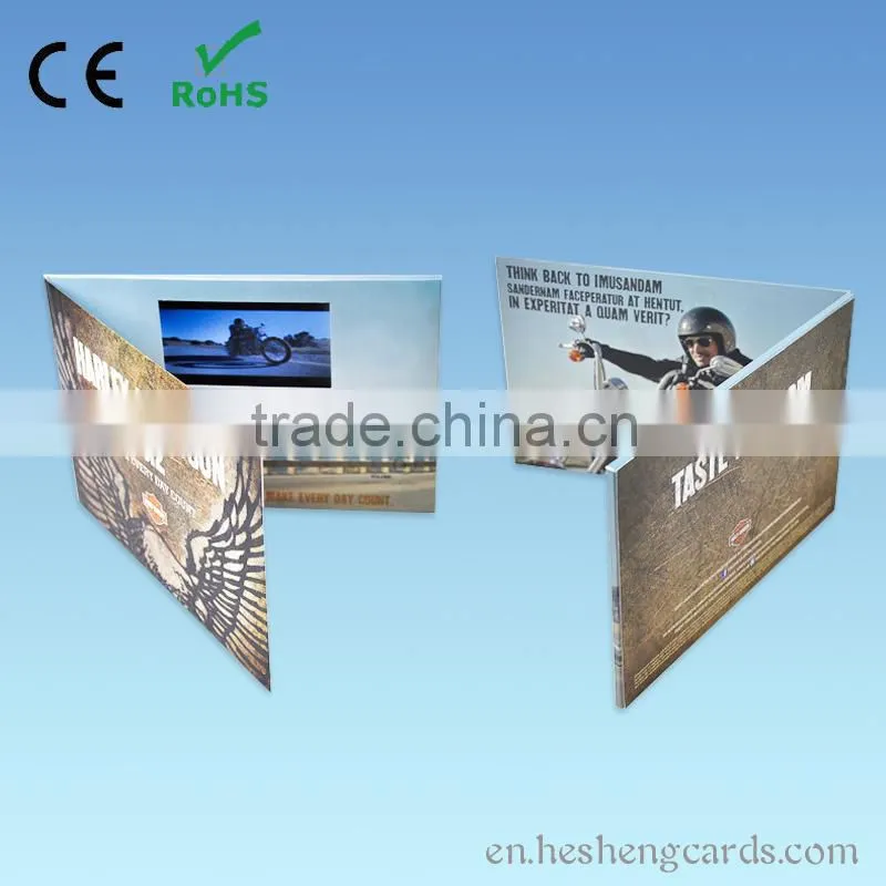 lcd video brochure card with 5 inch