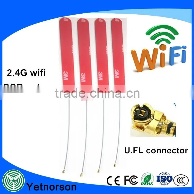 2.4G WIFI/Bluetooth Internal FPC Antenna FR4 antenna PCB wifi patch antenna with IPEX UFL connector