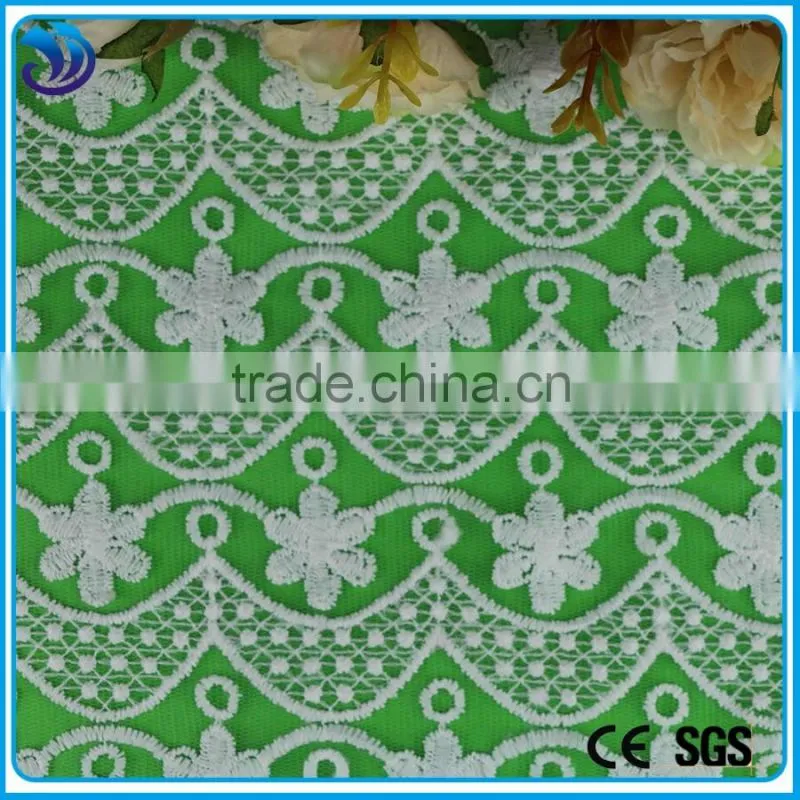 floral embroidery fabric polyester material net nylon mesh embroidery fabric