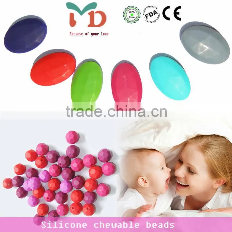 Wholesale Loose Silicone Beads For Teething Jewelry Bpa Free Silicone Beads For Baby