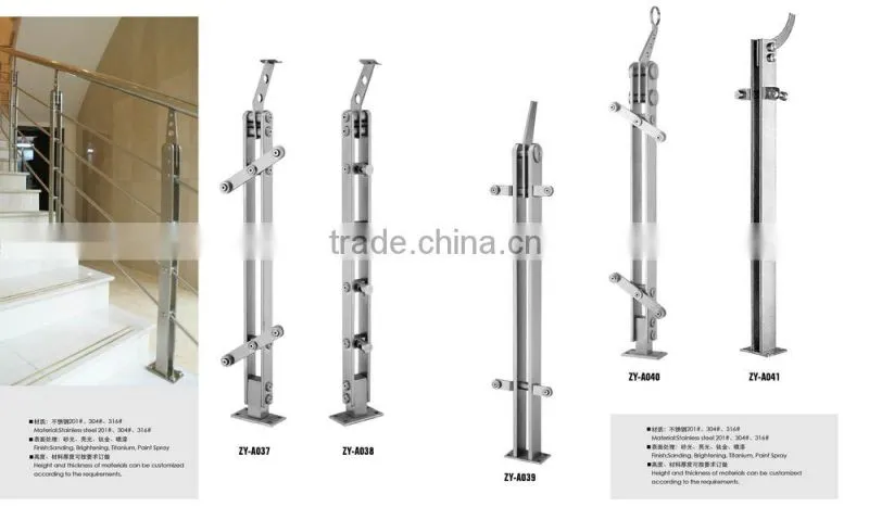 outdoor glass railing for garden, porch, balcony with America, Canada, Germany, British export standard