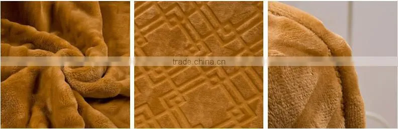 Embossing coral fleece blanket