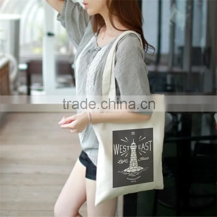 Personalized canvas shopping tote bag