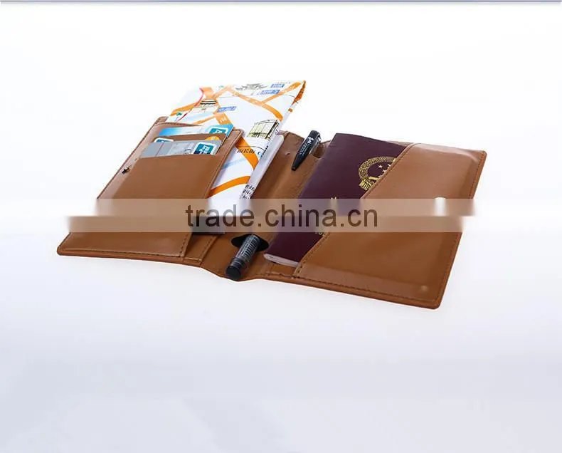 Custom leather passport cover, wholesale men leather passport card holder