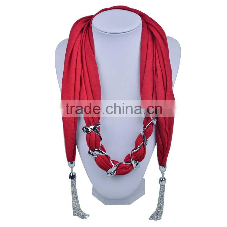 2016 new ideas women pendant scarf jewelry