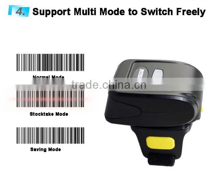 1D Bluetooth Portable Wearable Ring Barcode Scanner BR30 Mini Scanner