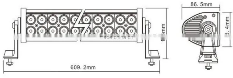 120W 24" LED Alloy Spot Flood Combo Work Bar Diving Light Truck Boat 4x4 led driving light bar