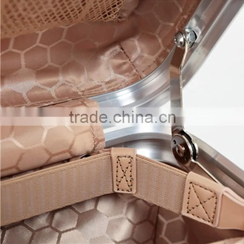 Custom Made Carry On PC Aluminum Frame Handle Aluminum Make Up Kit Bag Case Box